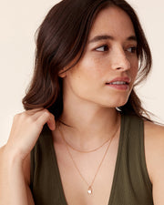 Layered Lock Pendant Necklace – view 9