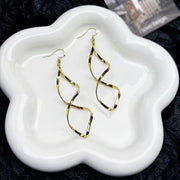 Spiral Dangle Earrings | Gold – view 3