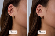 Waterproof Reversible Two Tone Hoop Earrings – view 7