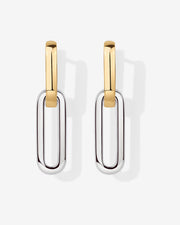 Two-Toned Link Chain Earrings – view 3