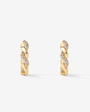 Twisted Cubic Zirconia HuggiesEarrings – view 10