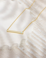 Horizontal Birthstone Bar Necklace – view 18