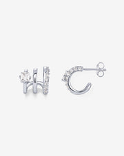Triple Hoop HuggiesEarrings – view 2