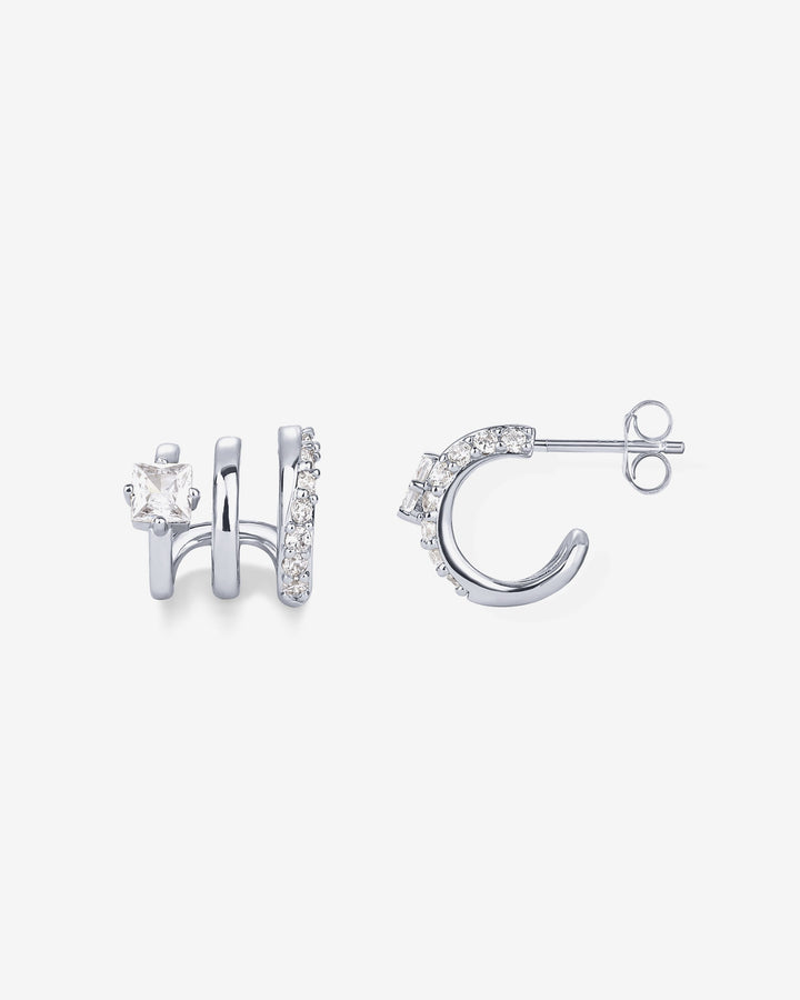Triple Hoop HuggiesEarrings – view 2