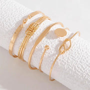Knotted Elegance Bracelet Set | Gold – view 2