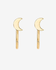 Moon Half Hoop HuggiesEarrings – view 11