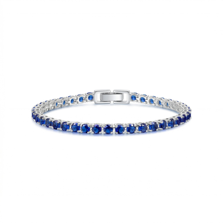 Sapphire Tennis Bracelet | White Gold