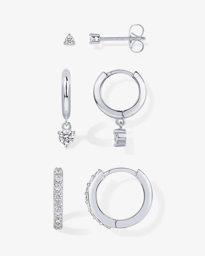 Ear Stack CZ Earring Trio