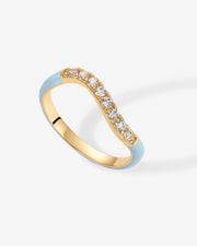Azul Wavy Enamel Ring – view 4