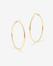 Clasp Back Thin HoopsEarrings – view 5