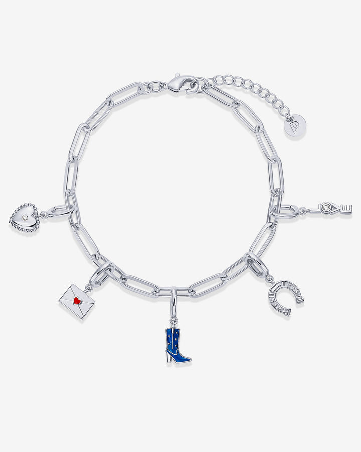 Western Meets Romantic vibes Charm Paperclip Bracelet Set – view 2
