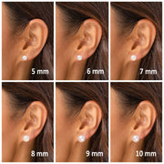 Round White Freshwater Cultured Pearl Earrings – view 6
