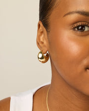 Chunky Dome Hoop Earrings – view 3
