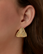 Vintage Triangle Knot Earrings – view 3