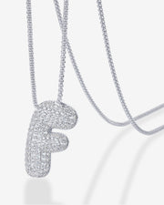 Sparkling Bubble Letter Pendant Necklace – view 12