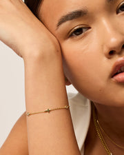 Simulated Diamond Cross Station Chain Bracelet – view 4