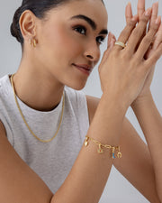 Western Meets Romantic vibes Charm Paperclip Bracelet Set – view 5