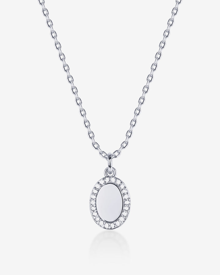 Oval Cubic Zirconia Pendant Necklace – view 2