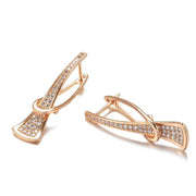 Radiant Layers Crystal Earrings | Gold – view 2