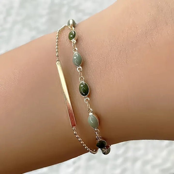 Olivia Moss Duo Bracelet | Gold – view 2