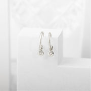 Drop Hammered HoopsEarrings – view 10