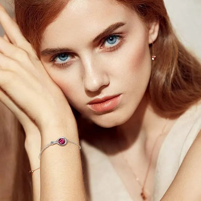 Ruby Infinity Bracelet | White Gold – view 2