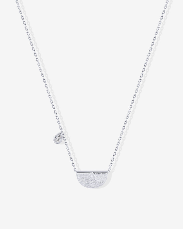 Lotus Engraved Pendant Necklace – view 2