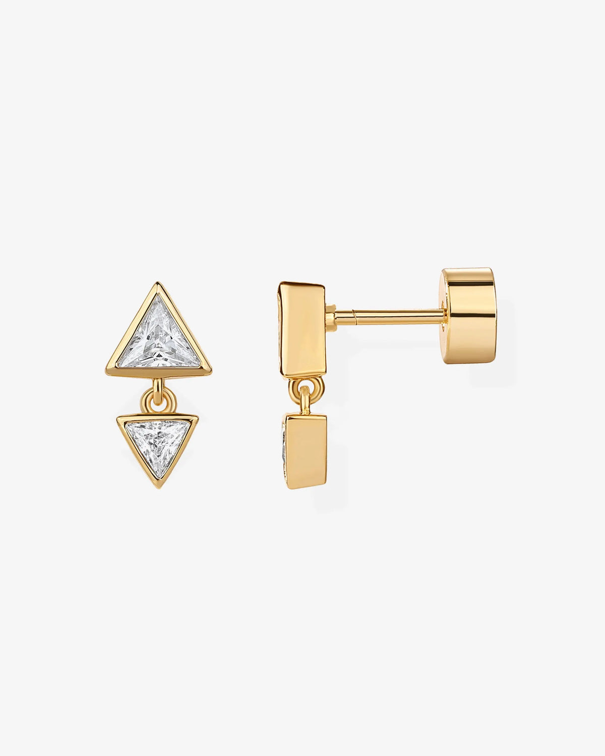 Double Triangle Dangle ScrewbacksEarrings