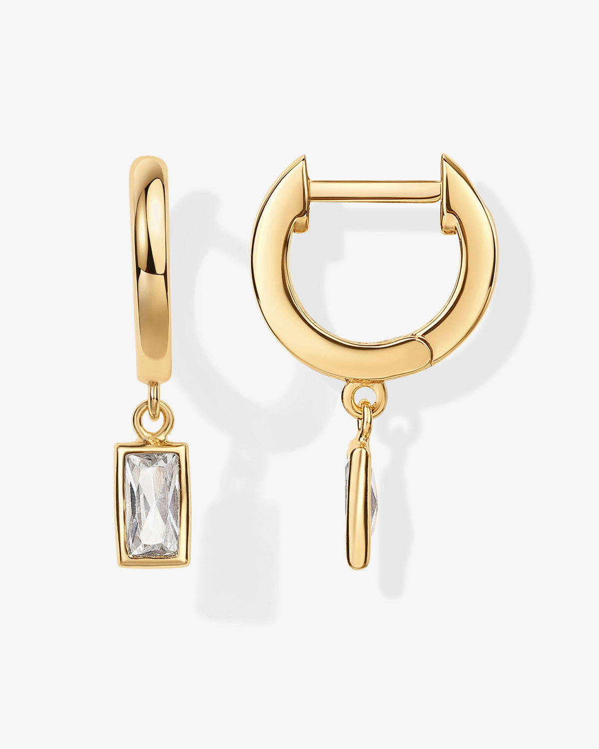 Baguette Drop HuggiesEarrings