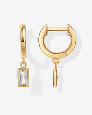 Baguette Drop HuggiesEarrings