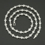 Classic Cluster Tennis Necklace | White Gold – view 2