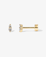 Small Crystal Screw Back StudEarrings