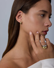 Waterproof Reversible Two Tone Hoop Earrings – view 5