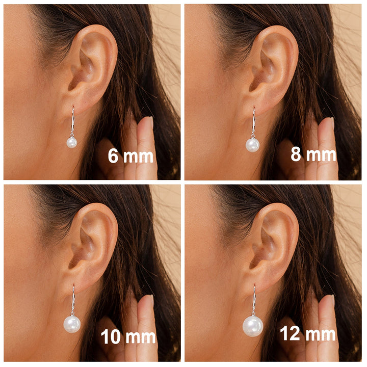 Shell Pearl Dangle Earrings – view 2