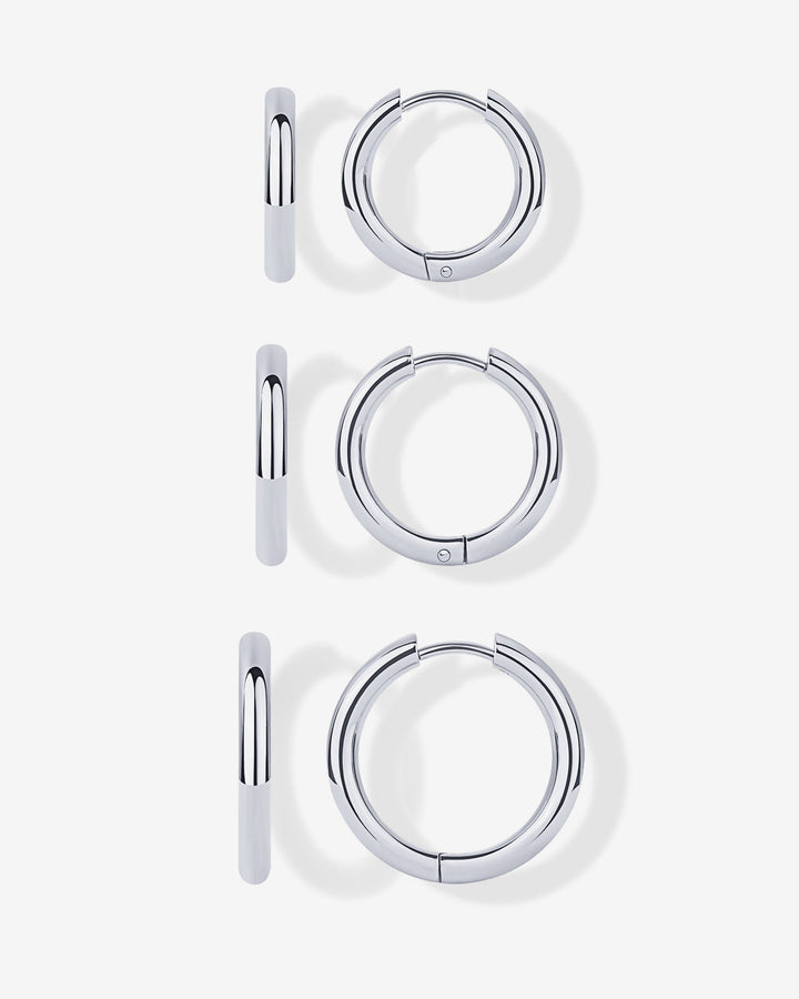 Thin Hoop Earrings Set – view 2