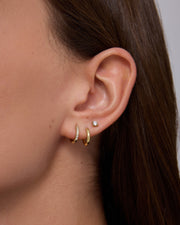 Studs & Huggie Hoop Earrings Set – view 3