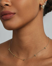 Tiny Cross Station Necklace – view 3