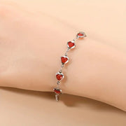 Ophelyra Garnetelle Bracelet | White Gold