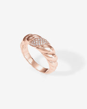 Cubic Zirconia Croissant Ring – view 3