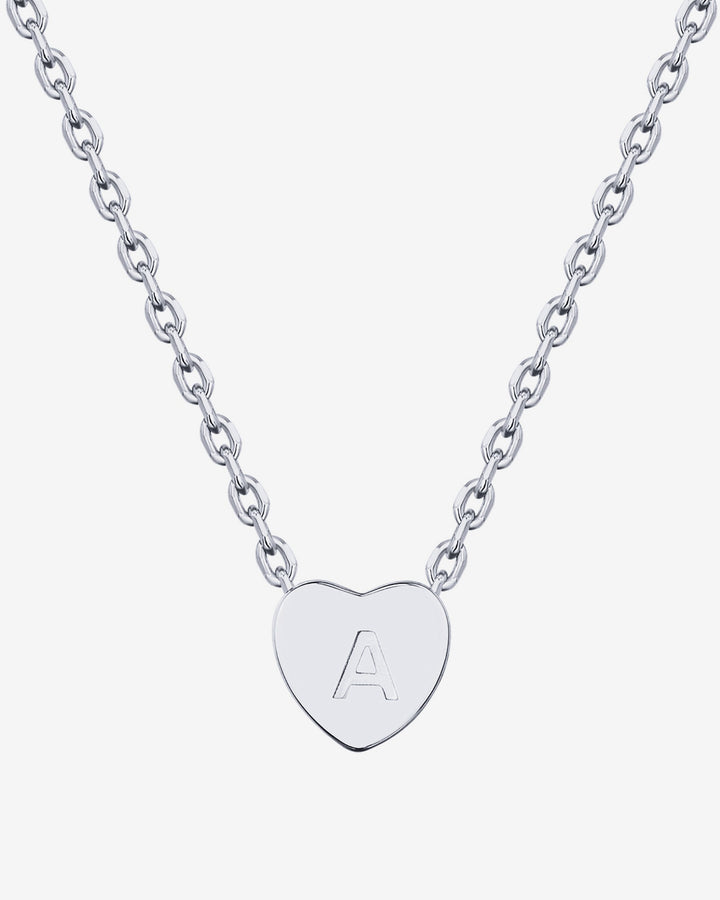 Dainty Heart Initial Necklace – view 2