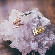 Vermeil Bar StudsEarrings – view 4