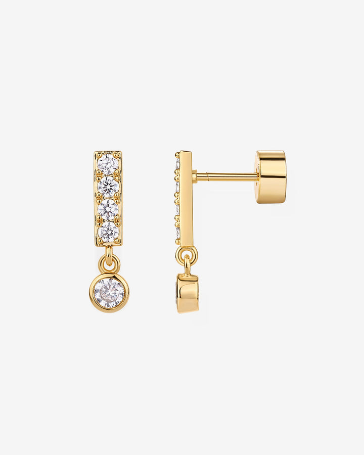 Bar Bezel Drop Shimmer ScrewbacksEarrings