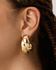 Chunky Double HoopsEarrings – view 3