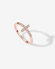 Cross Ring Cubic Zirconia – view 3