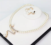 Natural Pearl Necklace + Earrings Set – view 5