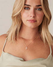 Cubic Zirconia Cross Pendant – view 9