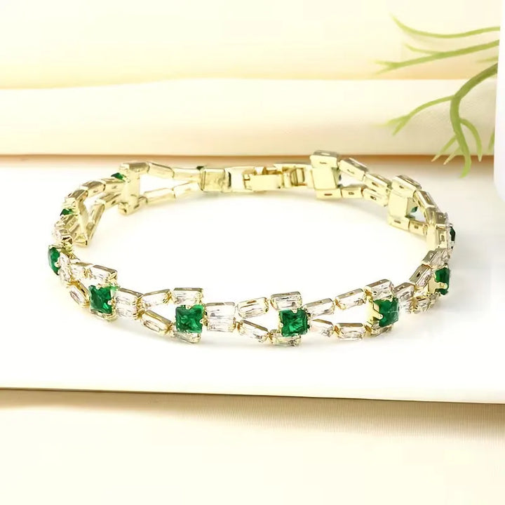 Verde Link Tennis Bracelet | Gold – view 2