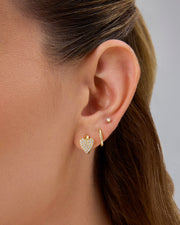 Sparkle Heart HuggiesEarrings – view 3
