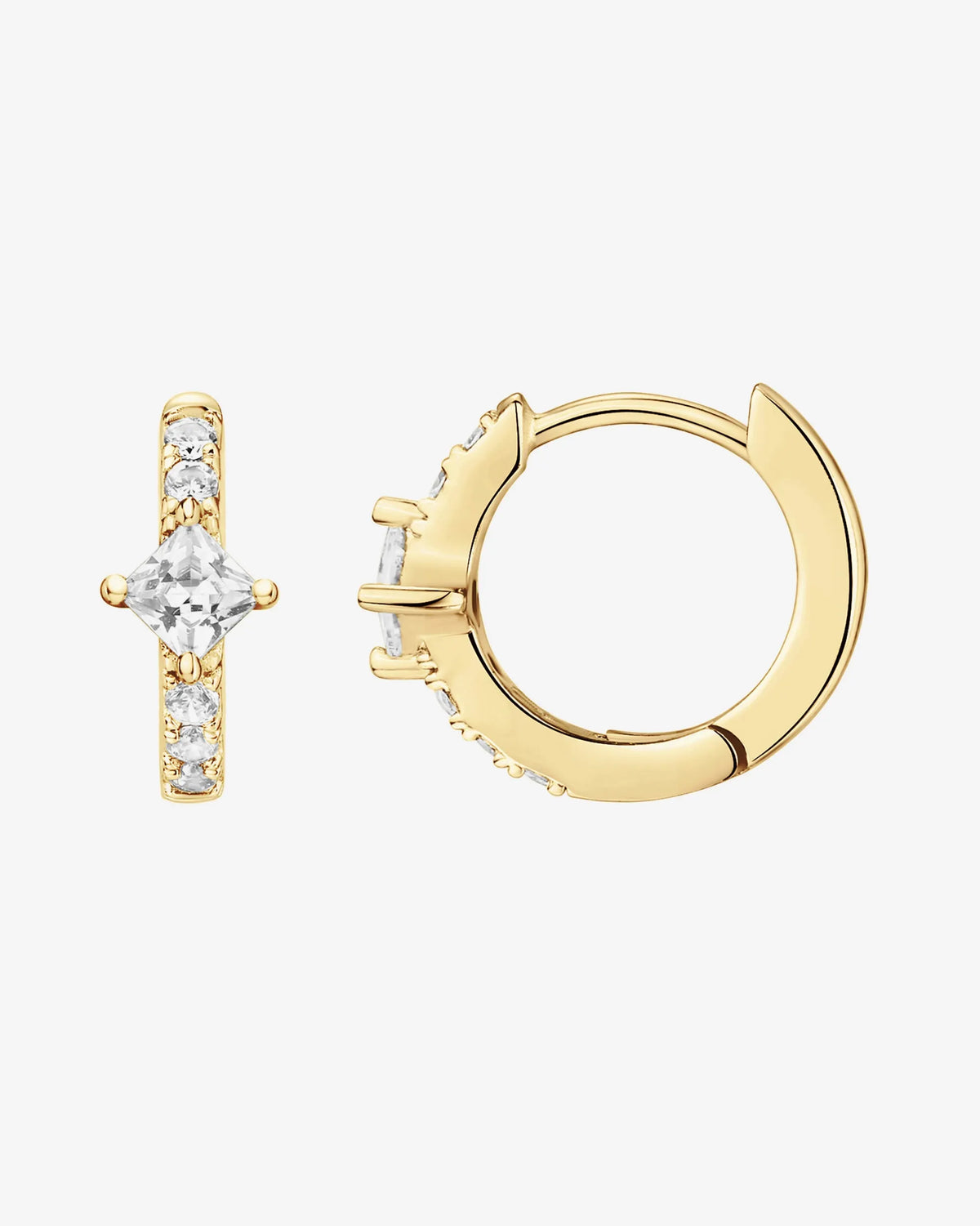 Princess Cut HuggieEarrings