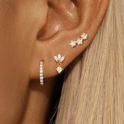 Trio Mila Essentials One-Sided Earrings Set | Gold – view 2